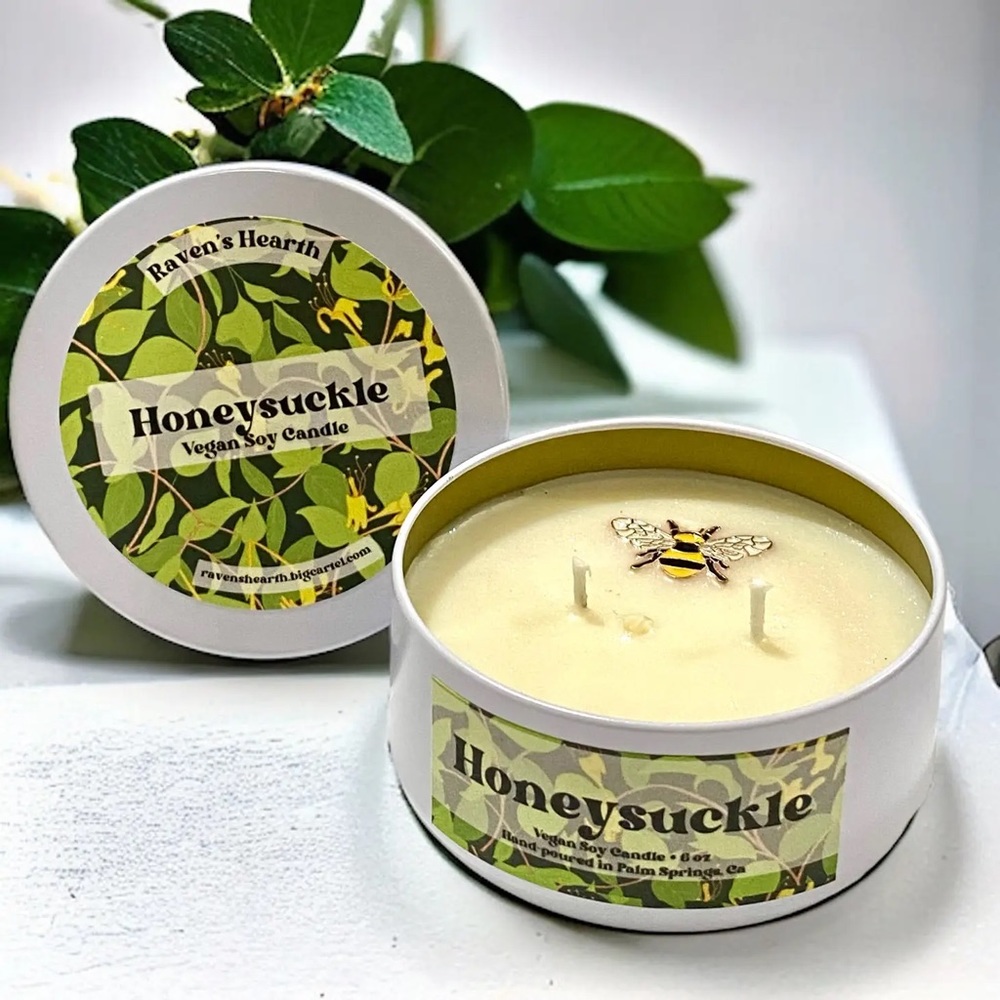 Honeysuckle Soy Candle | 6 oz | Vegan